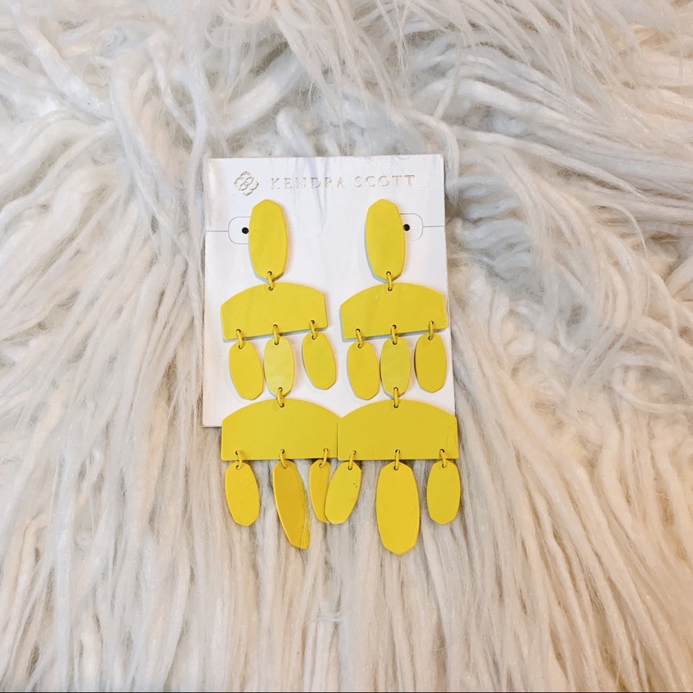 Kendra Scott Yellow Dangle Earrings